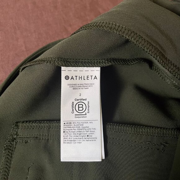 Athleta Endless High Rise Pant in Aspen Olive – Size 2 - Picture 7 of 8